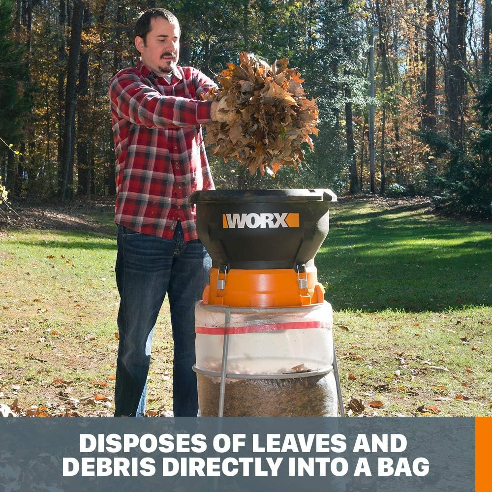13 AMP ELECTRIC LEAF MULCHER- LEAF SHREDDER WITH HIGH COMPRESSION MULCHING