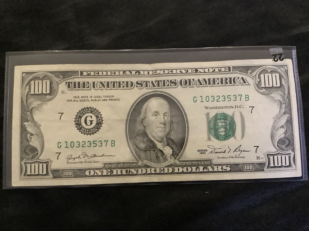1981 Small Face $100 Bill