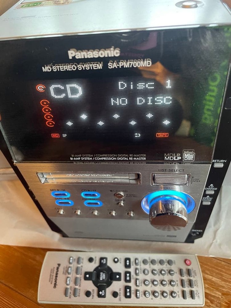 Panasonic SA-PM700MD CD MD Cassette Stereo System Remote Japan