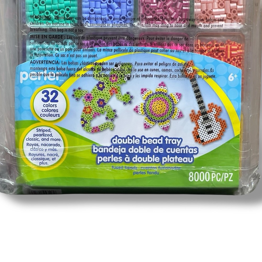 Stackable Plastic Bead Organizer with 8000 Beads Perfect for Creative Projects