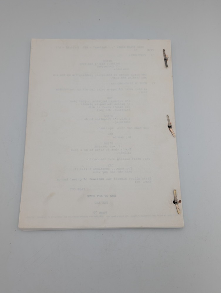 Star Trek Deep Space Nine Script For the Uniform #40510-511 Final Draft 1996
