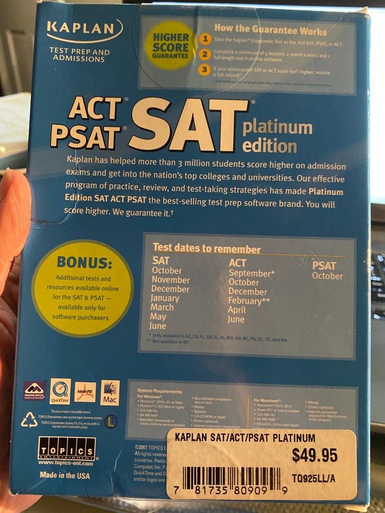Kaplan SAT/ACT/PSAT 2007 Platinum Edition [Old Version] 6 CD Set