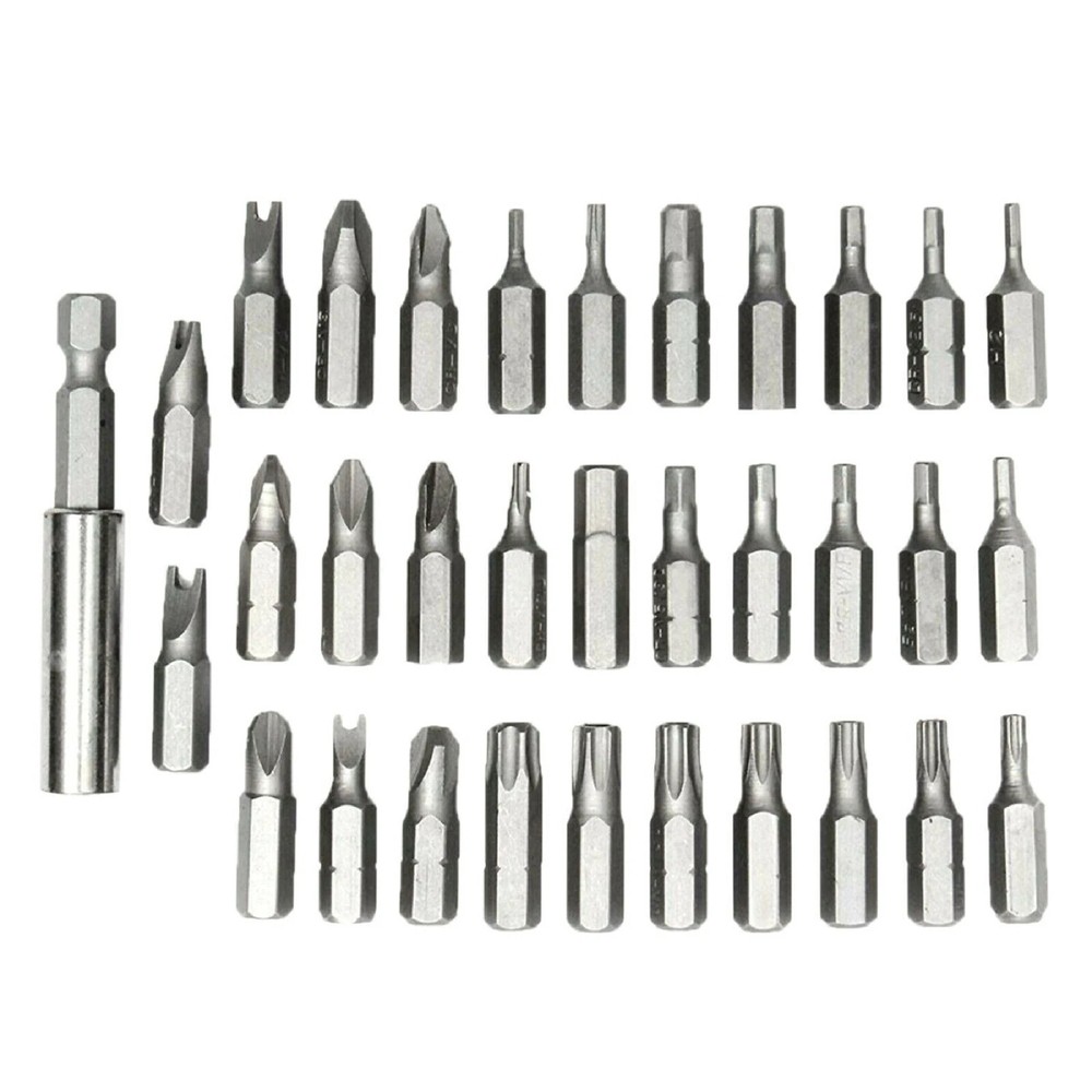 Torx Bit Set 33 Tamper Proof Security Torq Hex Star Spanner Tri Wing Screwdriver