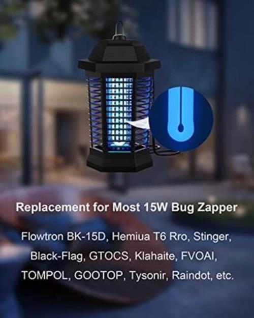 Bug Zapper Light Bulb Replacement for 15W Bug Zapper with 4-Pin Base, Ful