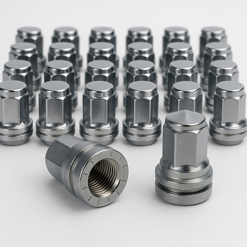 (32) 14x1.5 Chrome Solid One-Piece  Lug Nuts for 2017-2025 Ford F-250 F-350