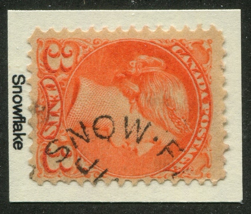 Manitoba Town Cancel "SNOWFLAKE"