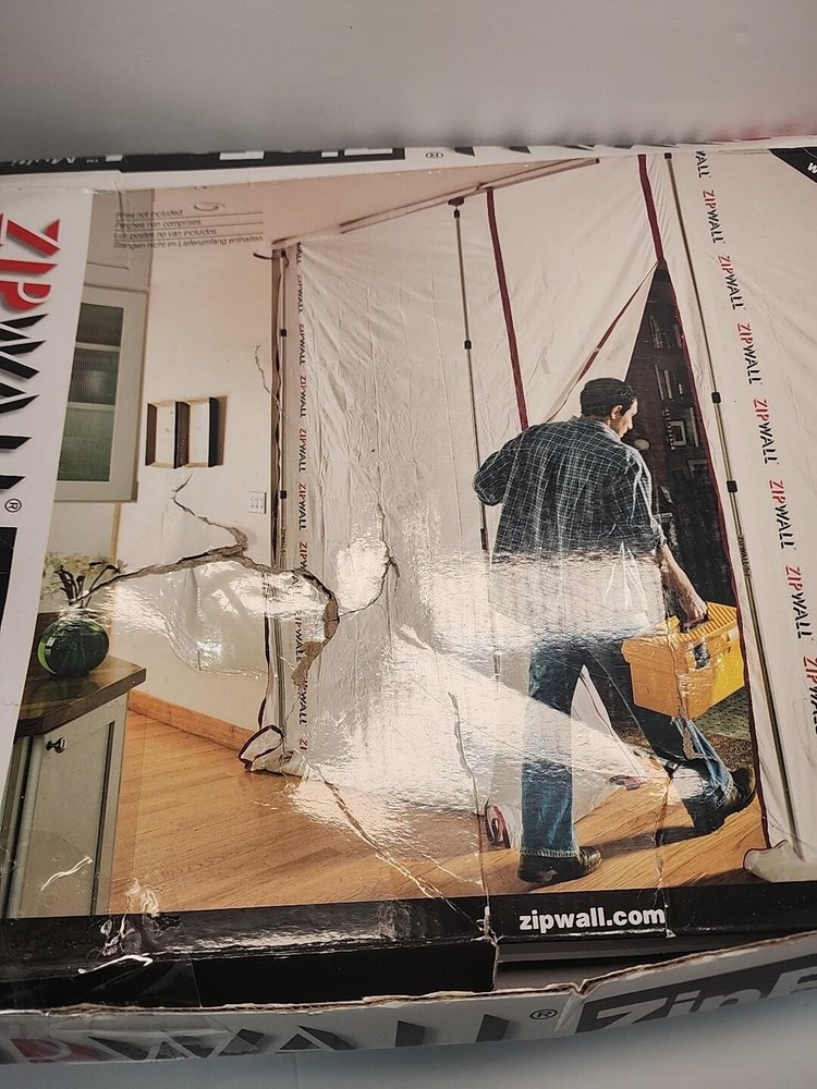 Zipwall Barrier Panels Kit, 5Ft x 12ft ,White