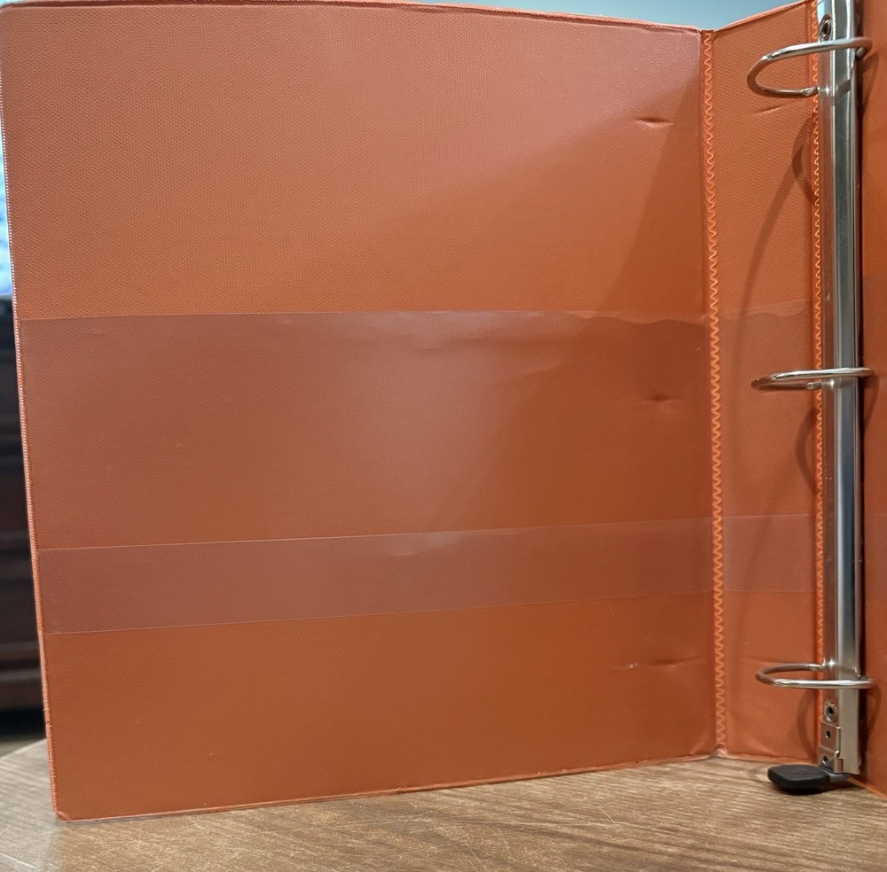 Avery 1 1/2" Orange 3 Ring Binder with Pockets & Cat Folder - A0193