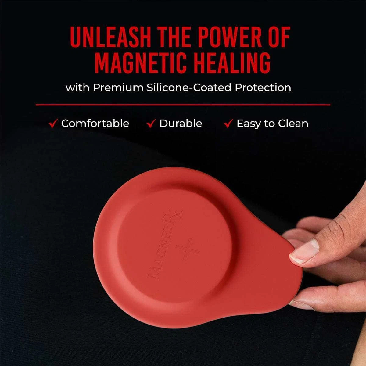 MagnetRX® Neodymium Biomagnetic Therapy Magnets Pair Kit Silicone Covered Curved