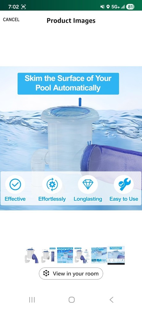 Automatic Pool Skimmer and Cleaner for Inground Pools