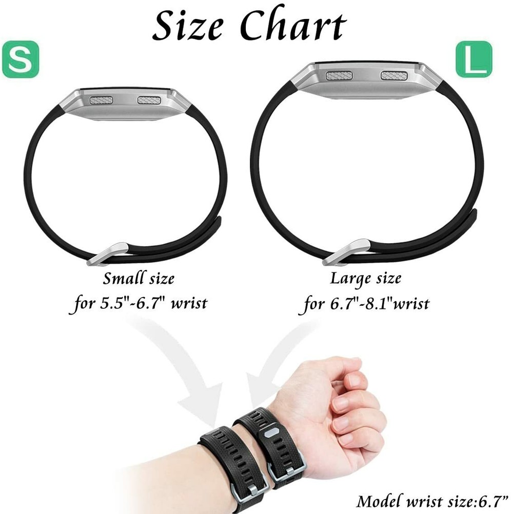Replacement Silicone Rubber Classic Band Strap Wristband For Fitbit Ionic Watch