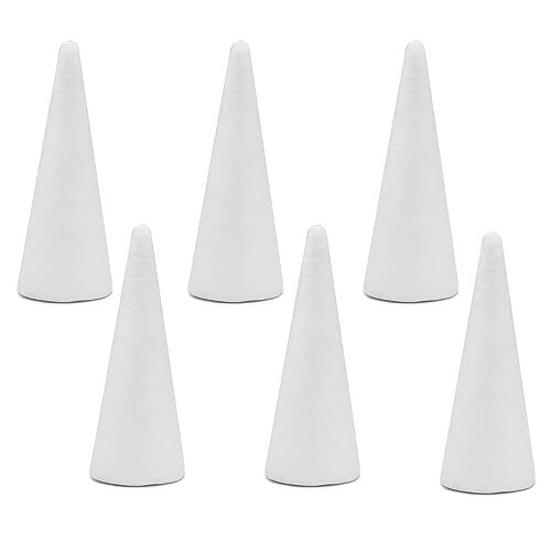 6 Pack Foam Cones for Christmas Tree Project Wedding Table Centerpiece
