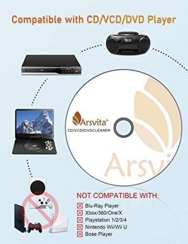 Laser Lens Disc Cleaning Kit for CD VCD DVD with Microfiber Cloth and 2 Solution