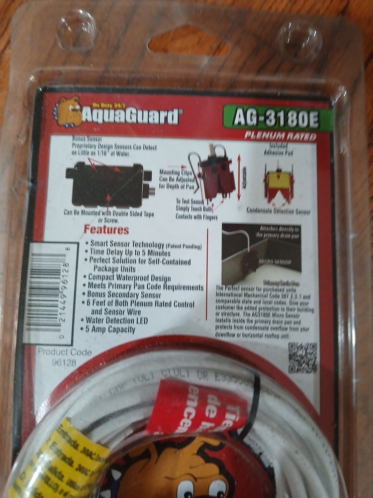 Rectorseal AquaGuard AG-3180E Micro Pan Sensor + Bonus Secondary Sensor