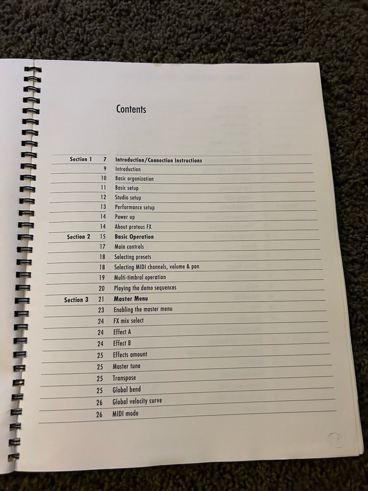 E-mu Proteus FX Operation Manual User Guide Book