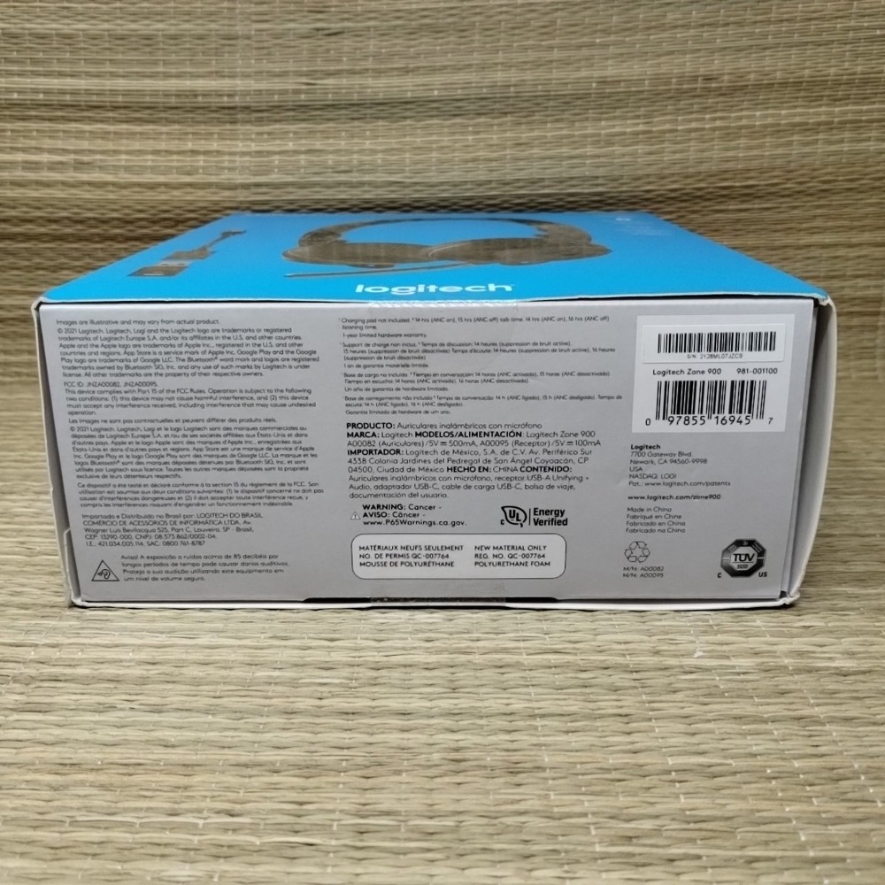 Logitech Zone 900 Wireless Bluetooth Headset Noise Canceling Mic Sealed New