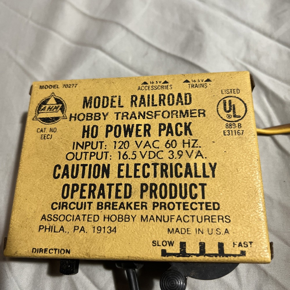 Train Transformer Model 70277 HO Power Pack Control 16.5VDC AHM