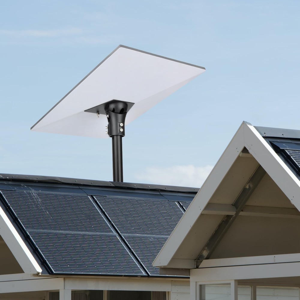 Compact Adjustable Mount for Satellite Dish with Horizontal and Vertical Control