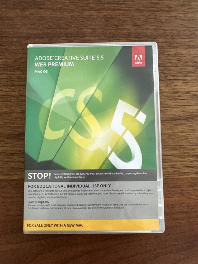 Adobe Creative Suite CS5 Student & Teacher Ed. WEB Premium for MAC DVDs w/Serial