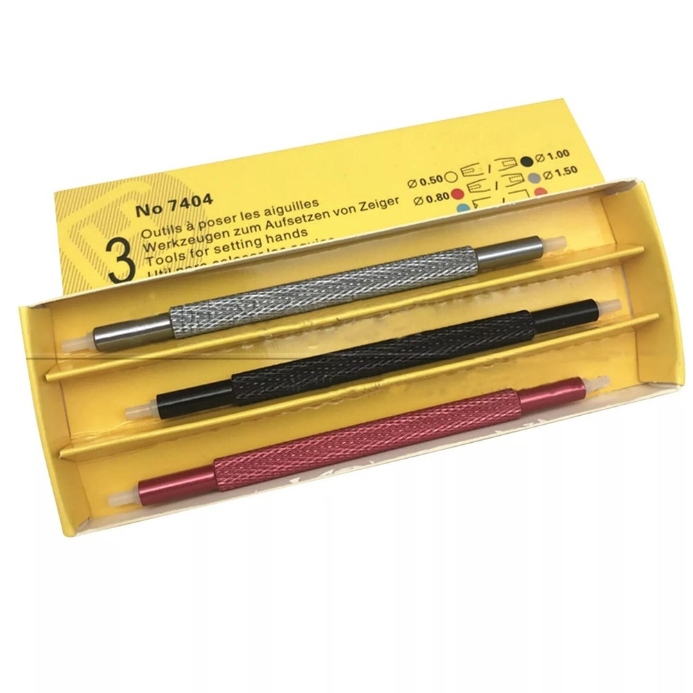 3pcs Wrist Watch Hand Fitting Installing Setting Setter Presser Repair Tool