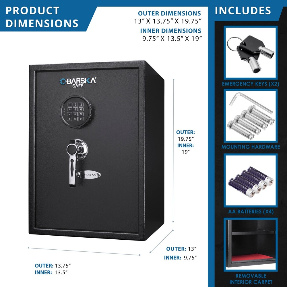 Barska 1.45 Cu. ft Digital Keypad Security Safe AX13098