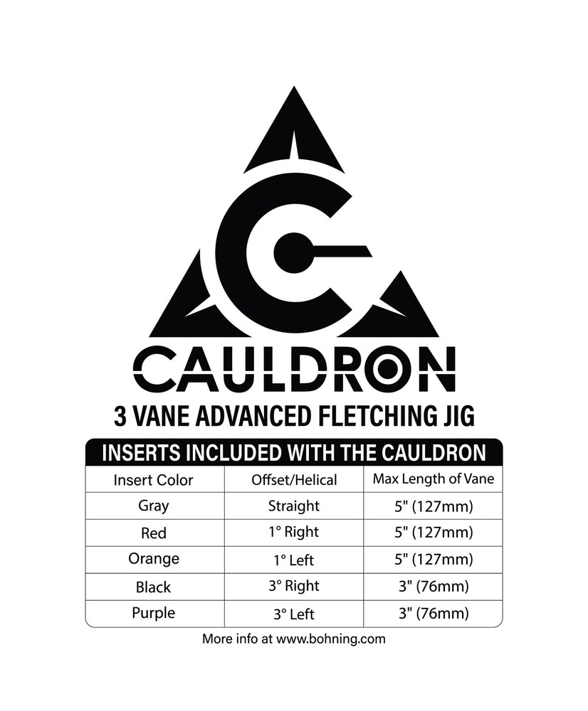 Bohning Complete Cauldron Fletching Jig Black