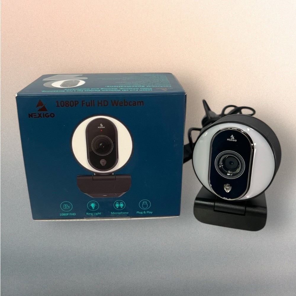 NexiGo N680E 1080P Webcam with Ring Light