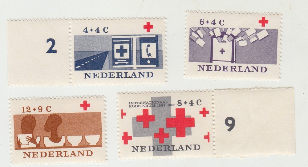 Netherlands  4 x 1963 MNH