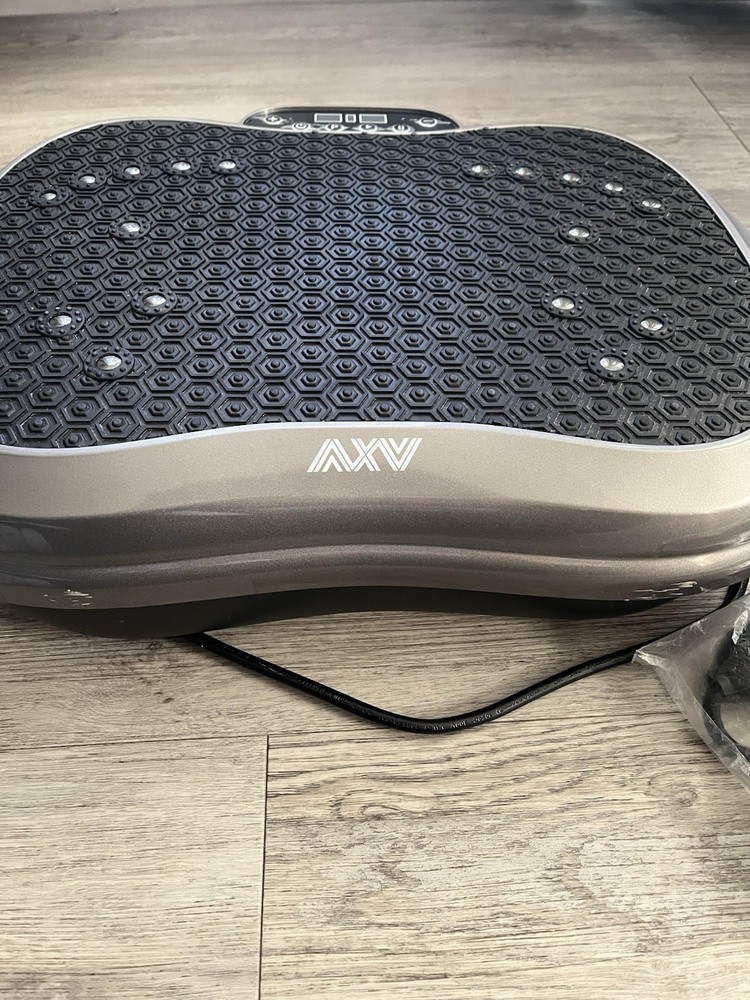 AXV MINI COMPACT TRAVEL Remote Vibration Plate Exercise PLATFORM Machine Gray