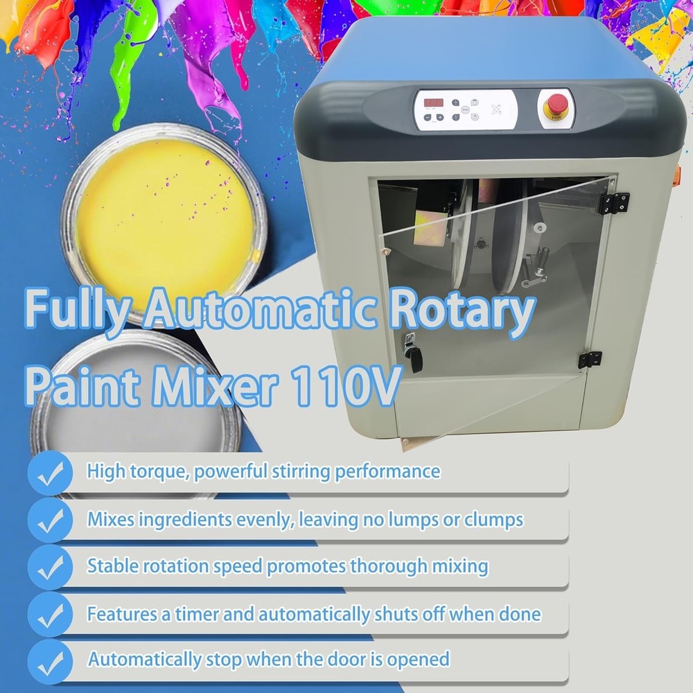 0.5L-20L Paint Shaker Mixer 110V Automatic Emulsion Mixing Blending Machine