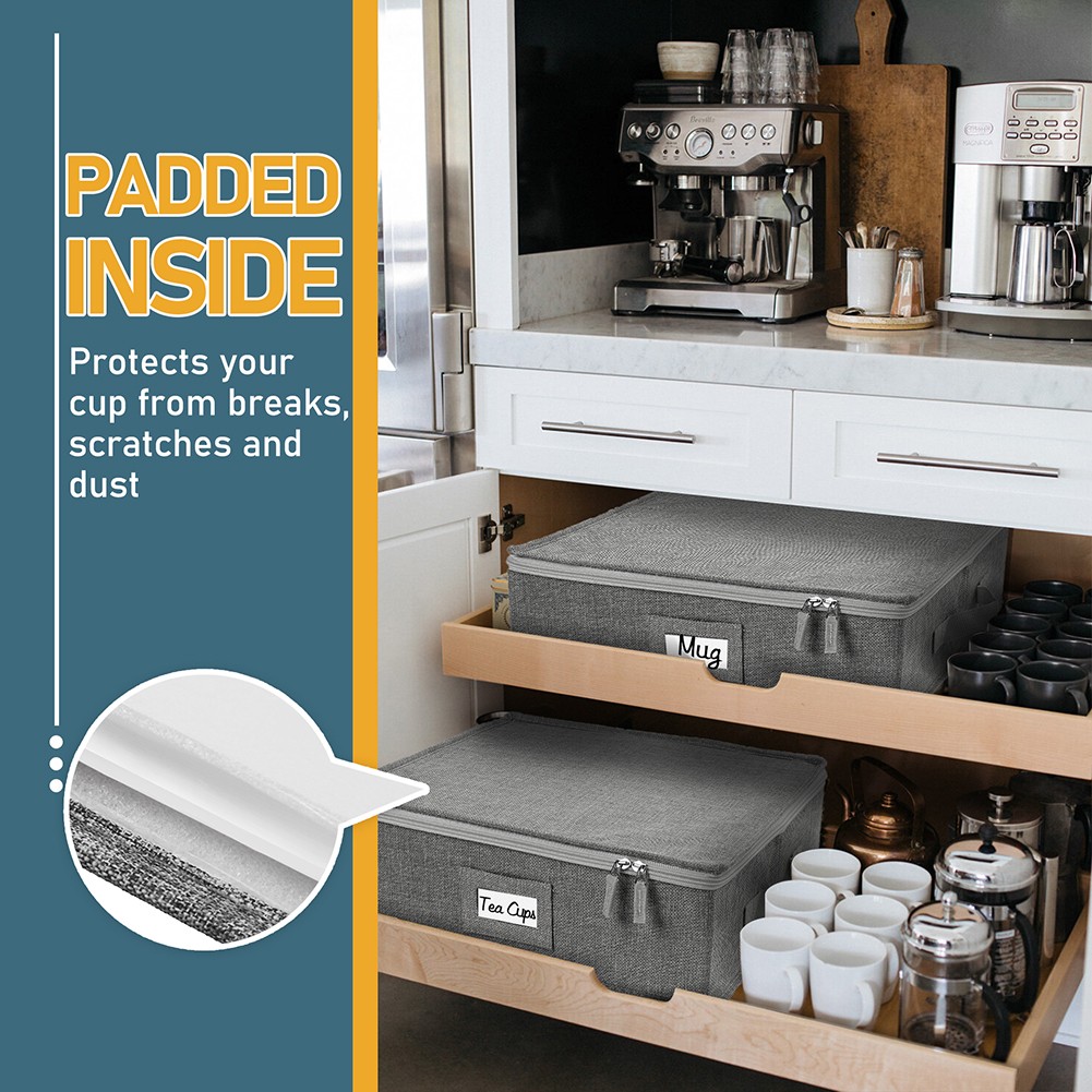 Cup Mug Storage Container Hard Shell China Coffee Mug Storage Box for Moving