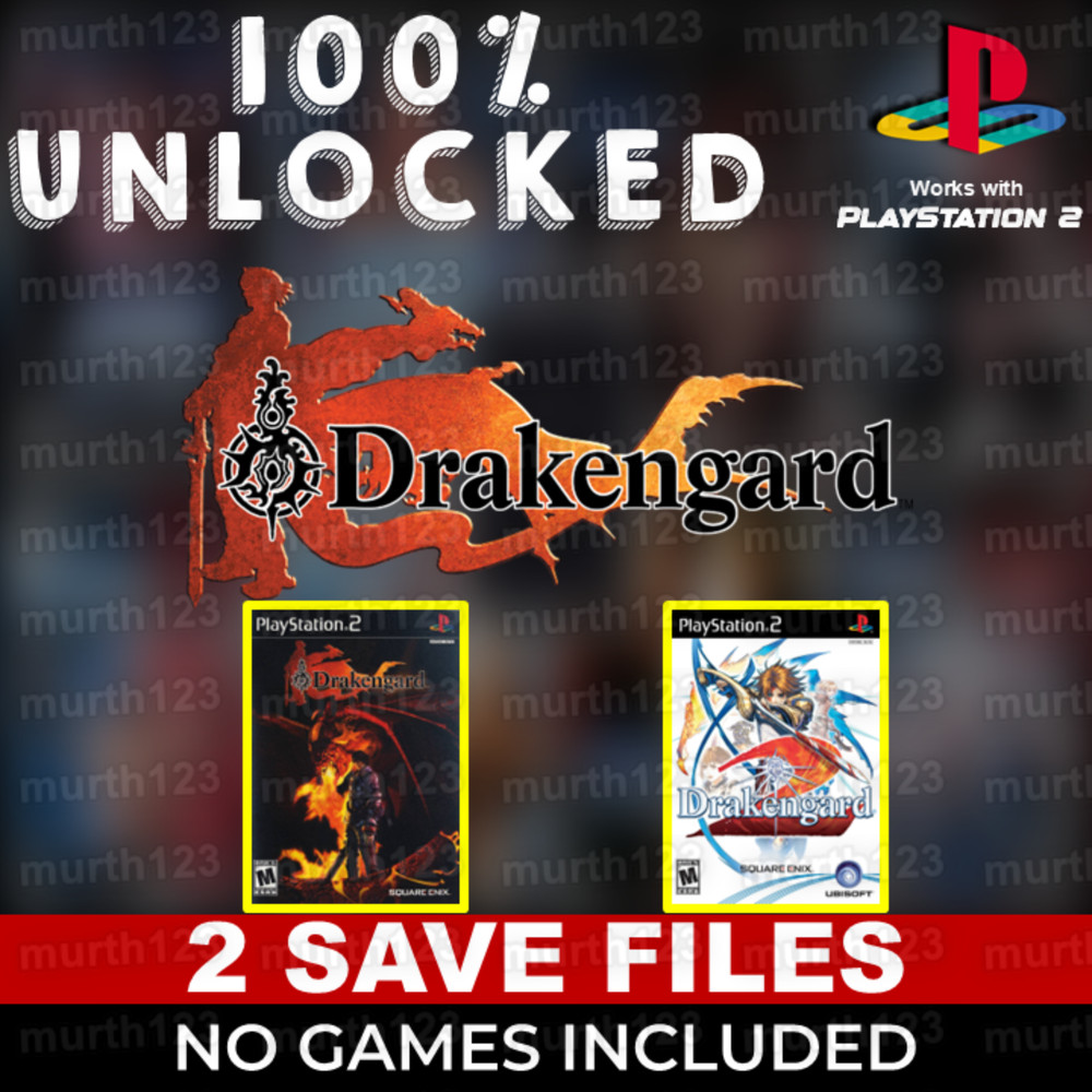 Drakengard PlayStation 2 PS2 Memory Card 100% Completed Save