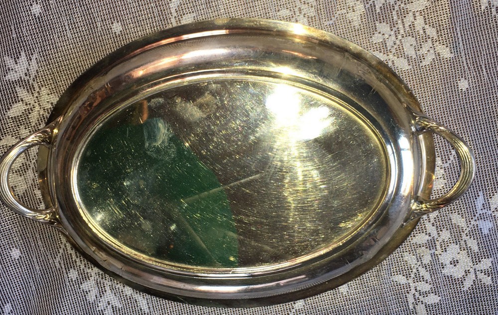 VINTAGE SILVER PLATE UNKNOWN MAKER/PATTERN SERVING DISH TOP/COVER
