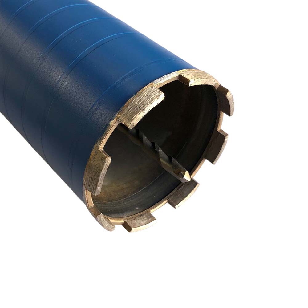 4" Dry Diamond Core Drill Bit with 1/2" Chuck Pilot Bit Adapter, 5/8"-11 Arbor