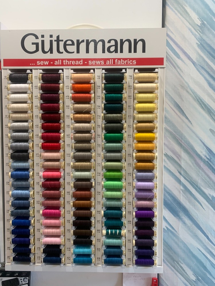 GUTERMANN THREAD 40wt -- 100% POLYESTER- 100 m/110 yd SPOOLS-- VARIOUS COLORS
