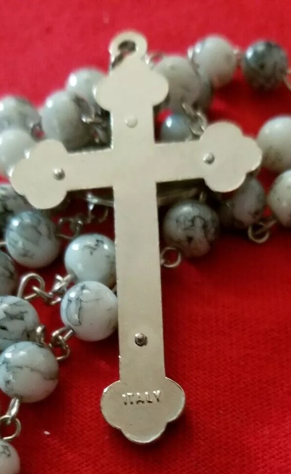 CATHOLIC ROSARY PRAYER BEADS CRUCIFIX From ITALY NEW