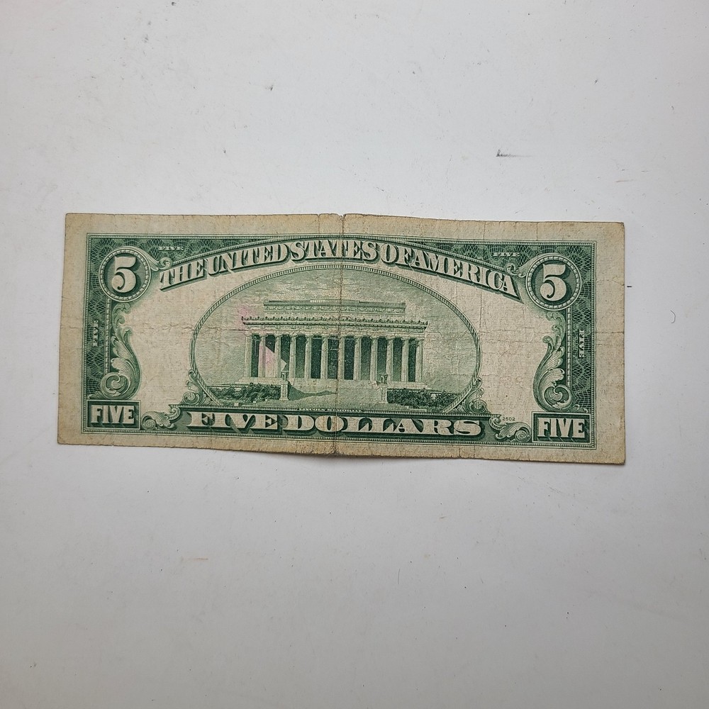 1953 B Star $5 United States Note Raw Circulated