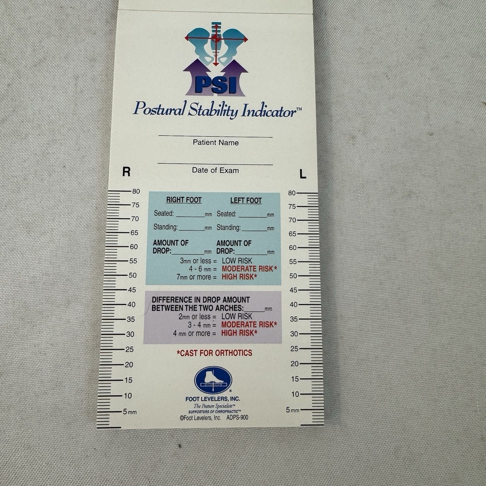 Foot Levelers PSI Postural Stability Indicator Measuring Tool Orthotics Gauge