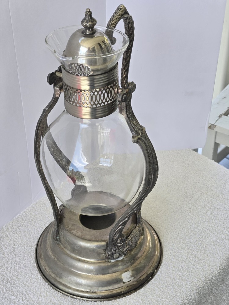 Vintage Coffee or Tea Carafe with a Warming stand Swings