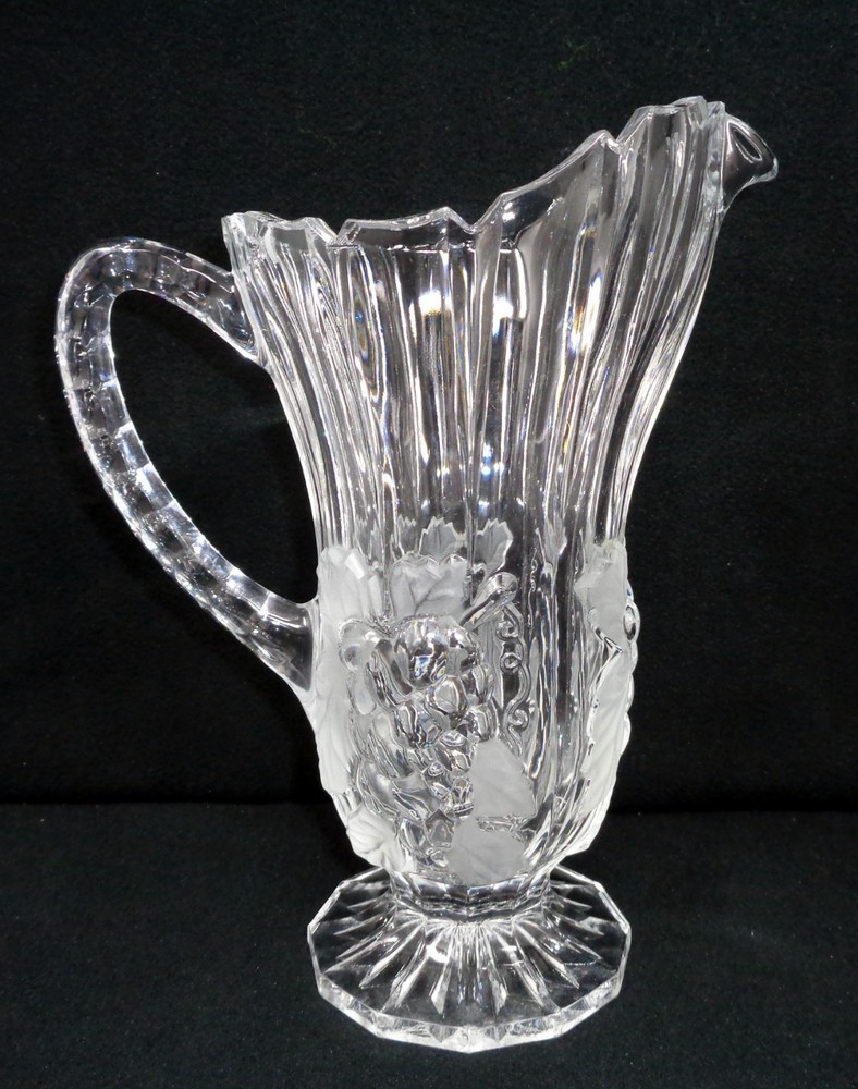 Vintage Lead-Cut Crystal Handled Pitcher