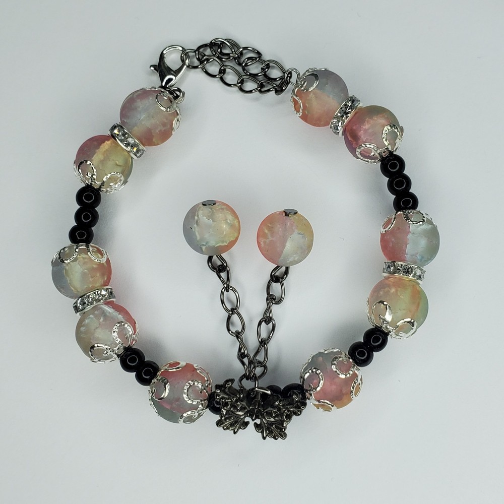 Hand crafted artisan unique gemstone bracelet
