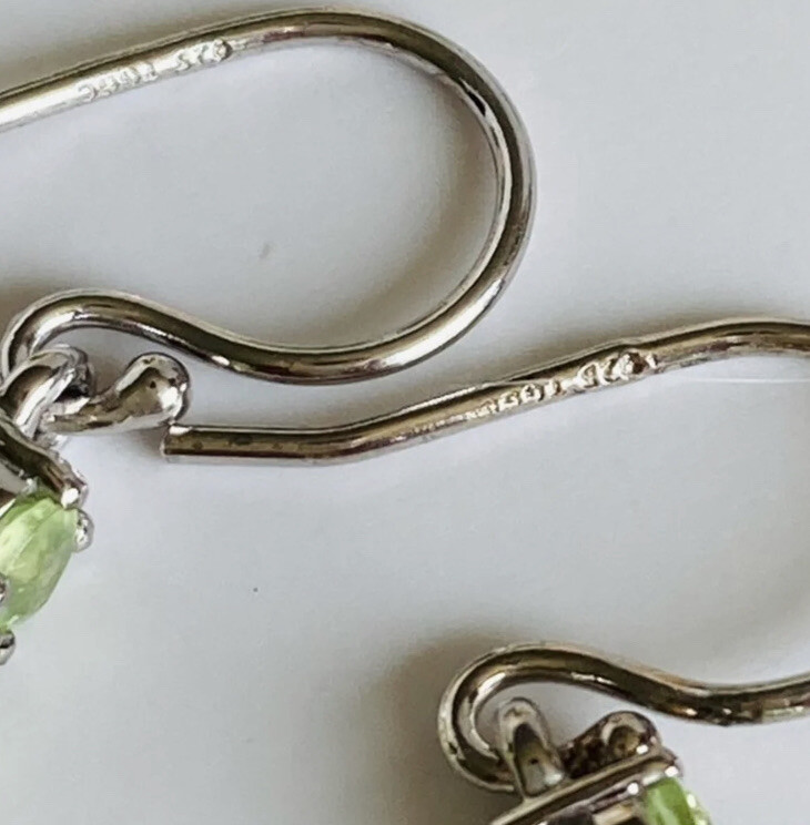 CERTIFIED NATURAL PERIDOT PENDANT & EARRINGS SOLID 925 STERLING SILVER SET