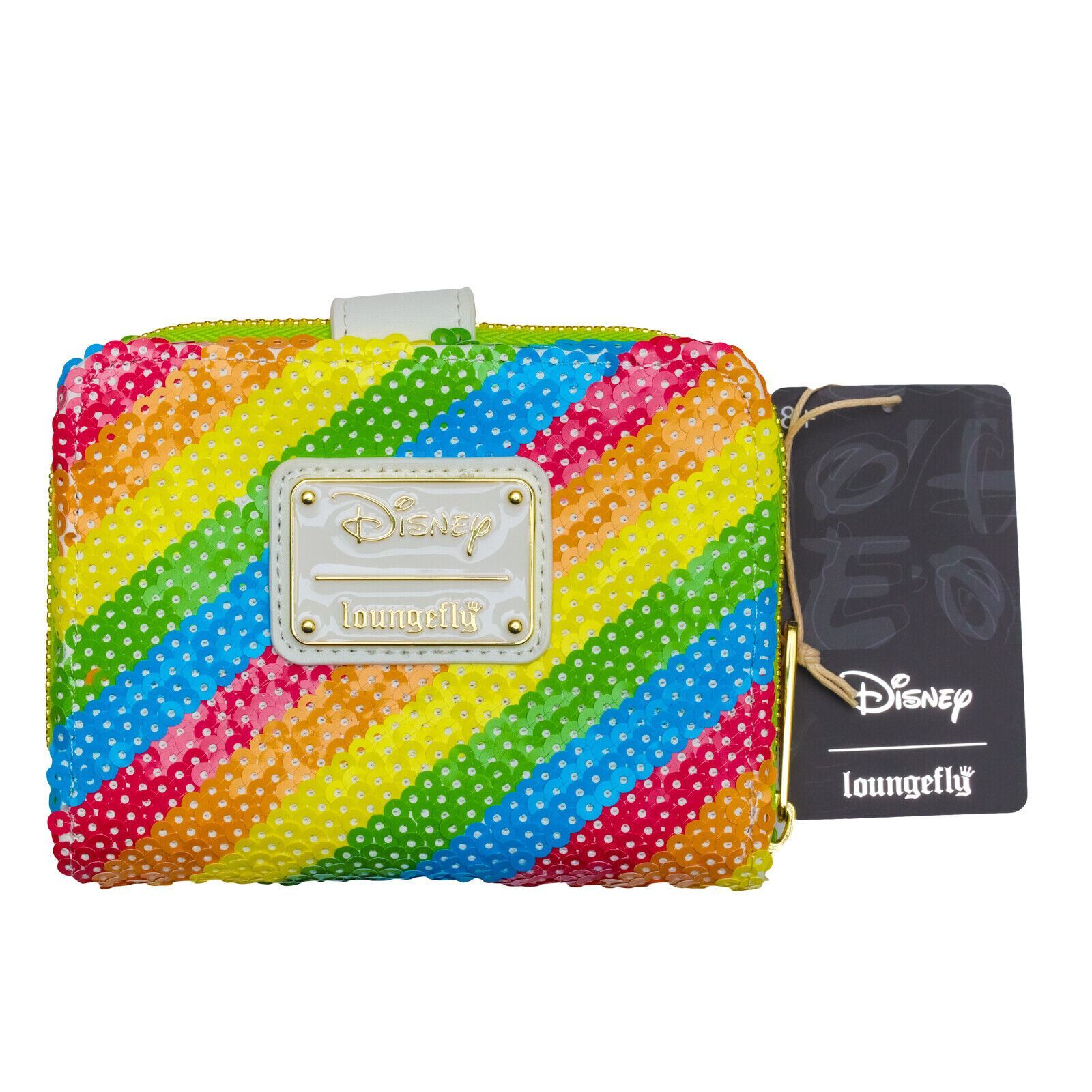 Loungefly Disney Mini Sequin Pride Rainbow Ziparound Wallet Coin Purse