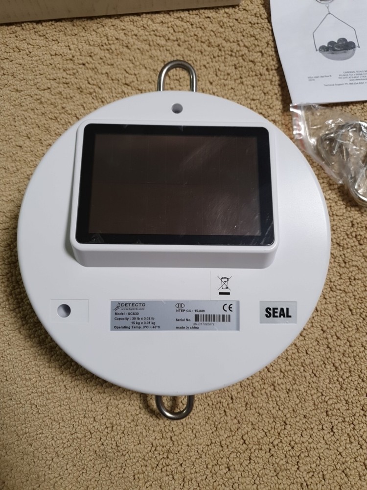 Detecto SCS30 Solar Hanging Scale 30 lb. Capacity