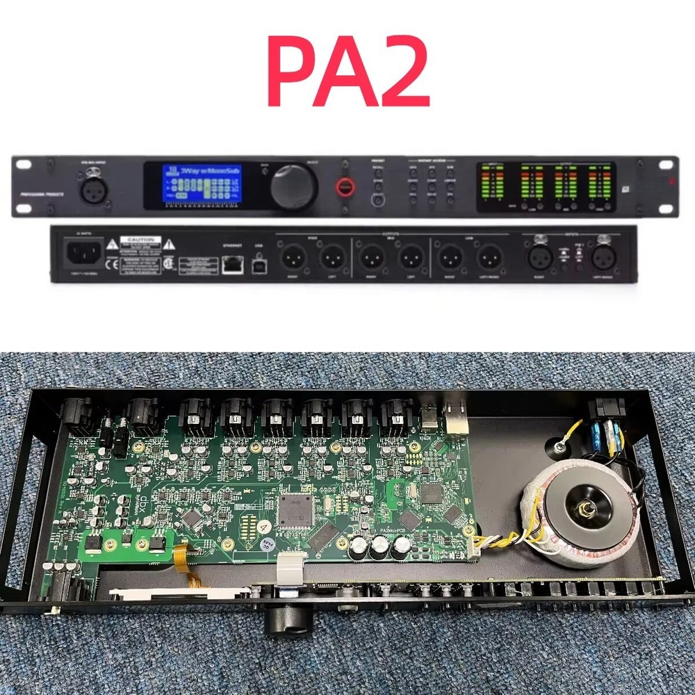 2 IN 6 OUT Digital Audio Processor Equalization & Loudspeaker Management System