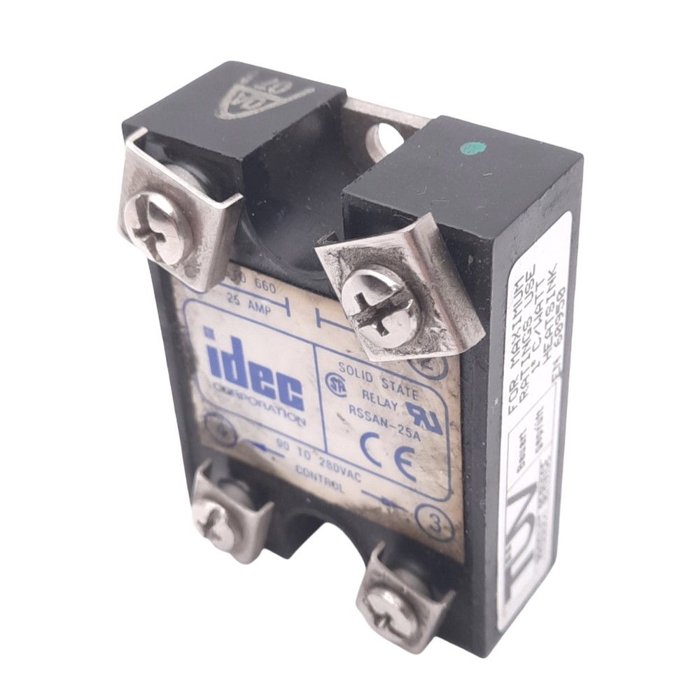 IDEC RSSAN-25A Solid State Relay, SPST-NO, 660VAC 25A Max, 90-280VAC Control