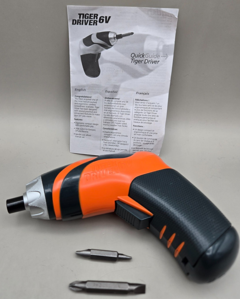 Tiger Driver 6 Volt Drill Driver Handheld AA Battery Works