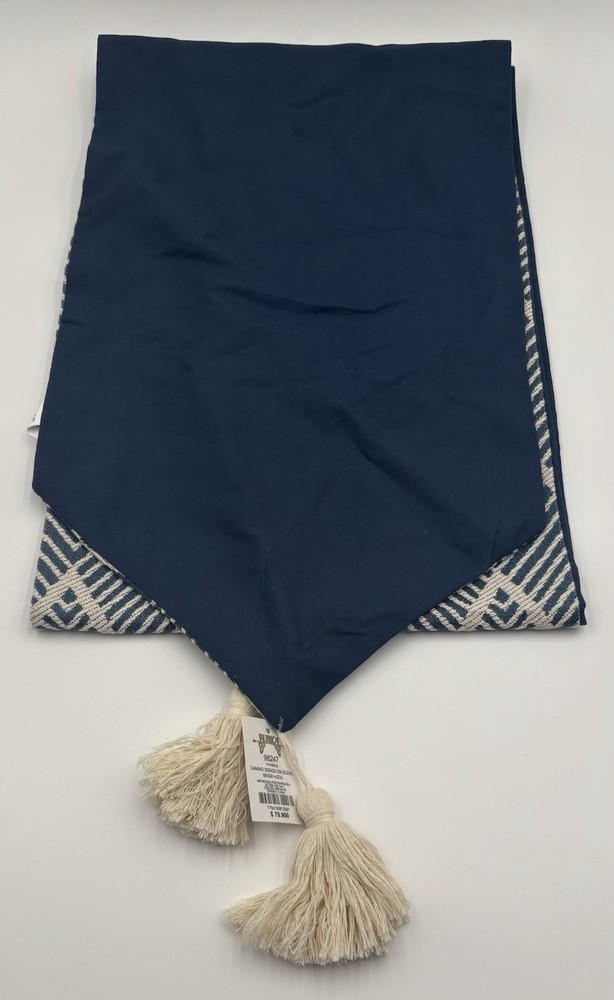 Burica Table Runner 200x30 Beige+Azul