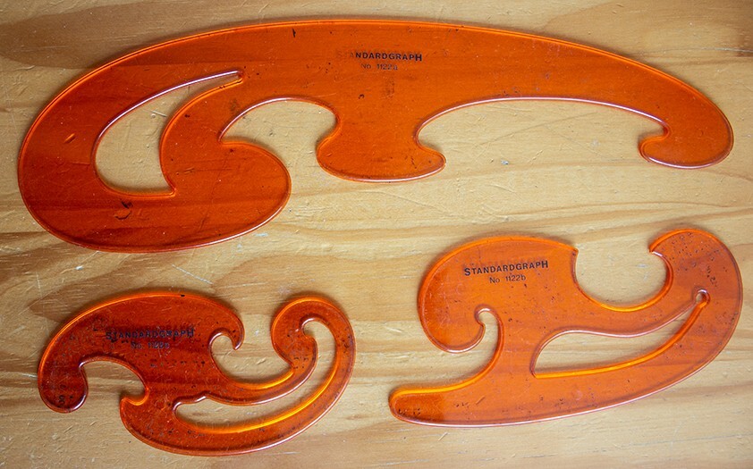 draughting pens and stencils