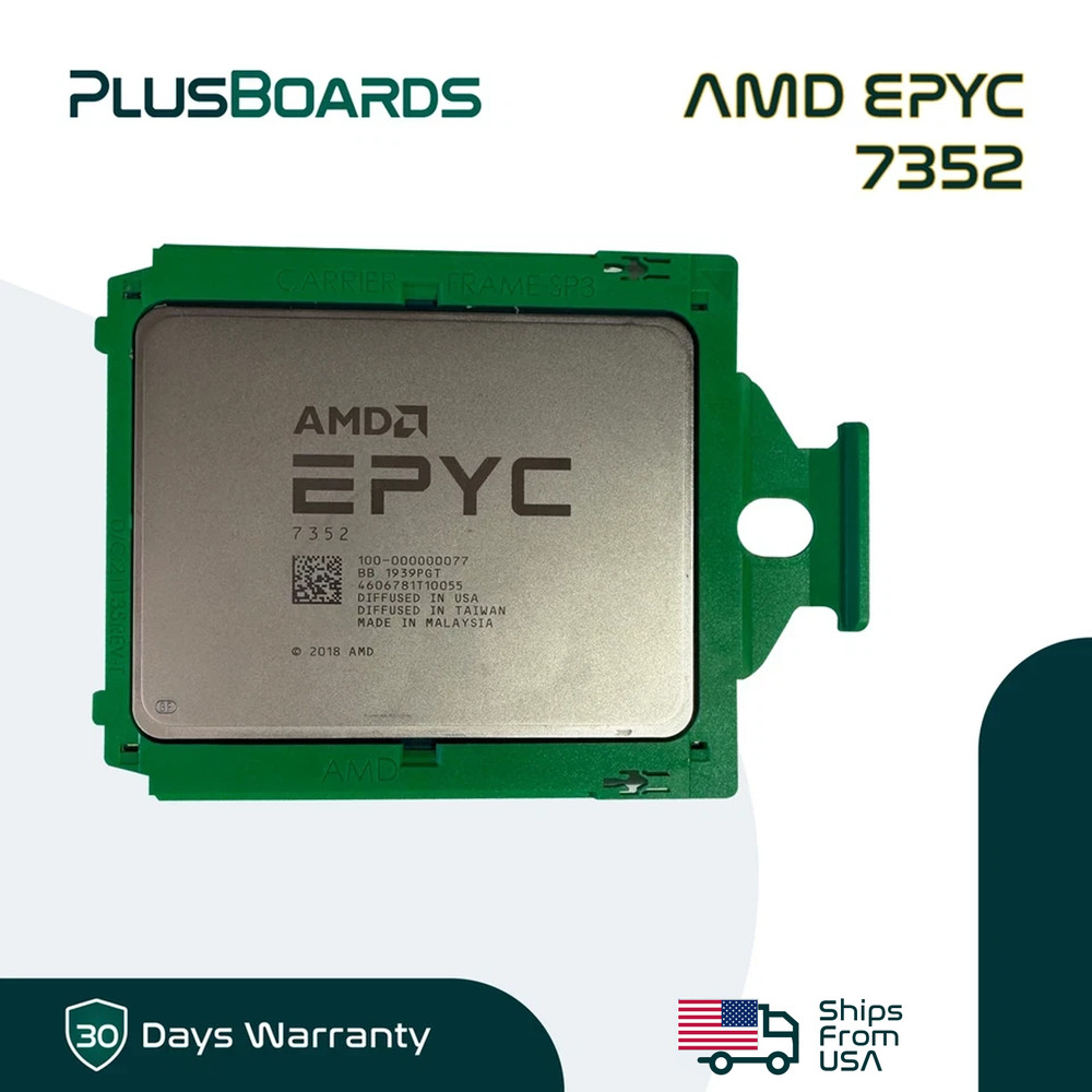 AMD EPYC 7352 24 Core SP3 155W Dell Locked 100-000000077 CPU Server Processor